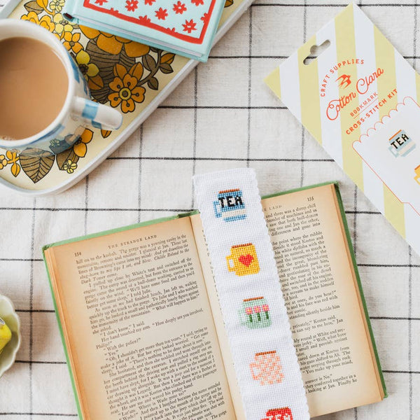 Tea/Mugs Cross Stitch Bookmark Kit - DIGS