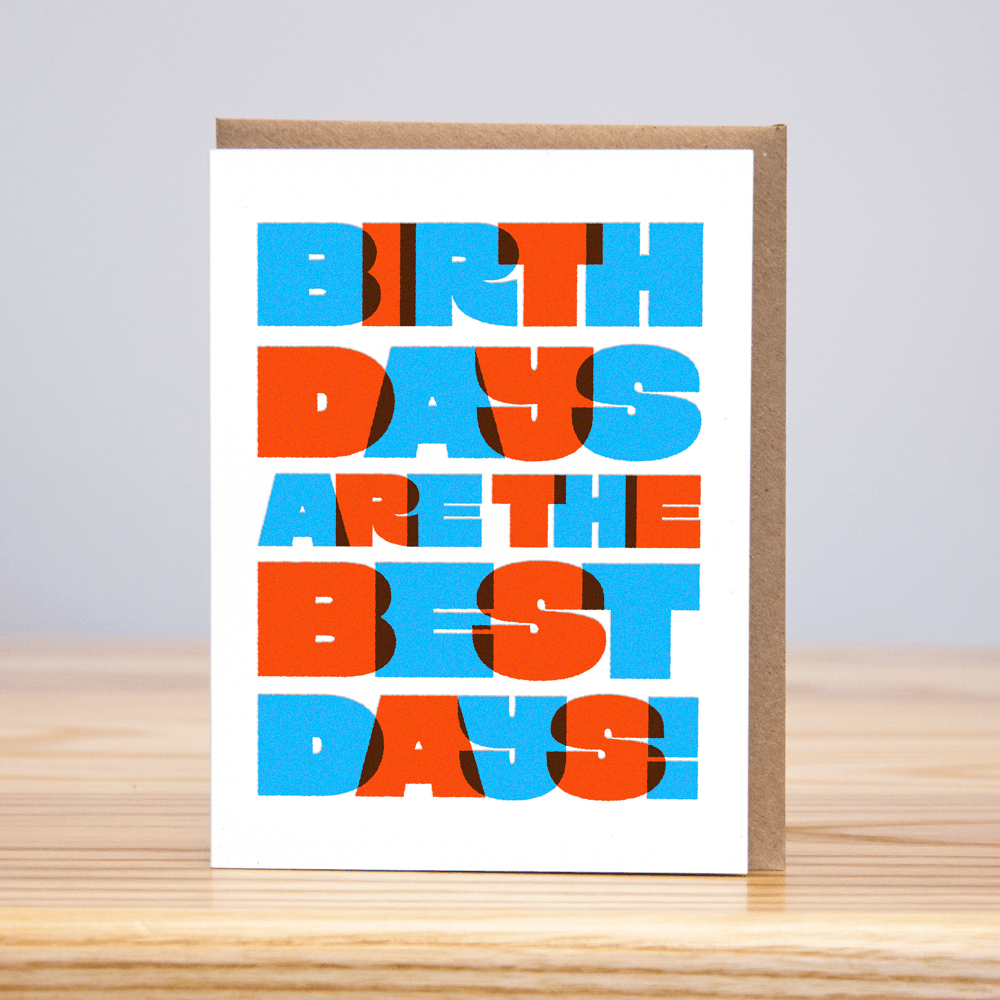 The Best Days Big Block Birthday Card - DIGS