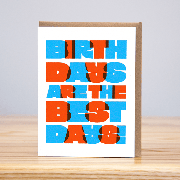 The Best Days Big Block Birthday Card - DIGS