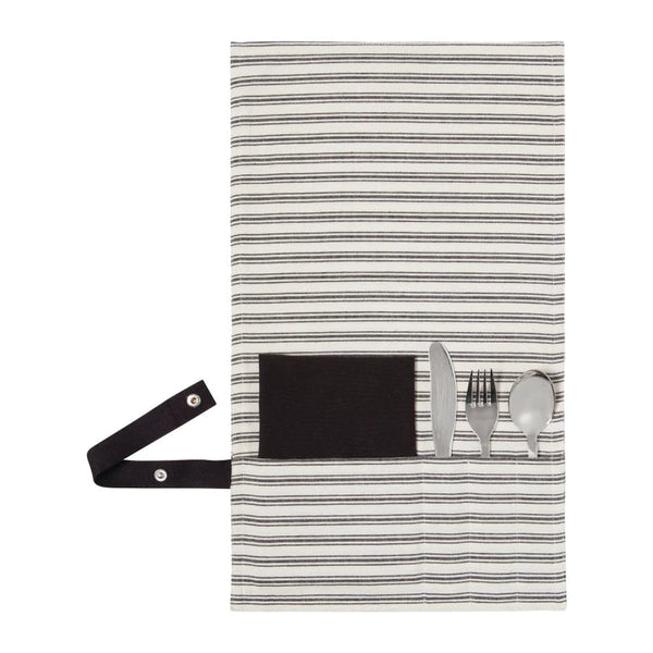 Ticking Stripe On - the - Go Roll Up Set - DIGS