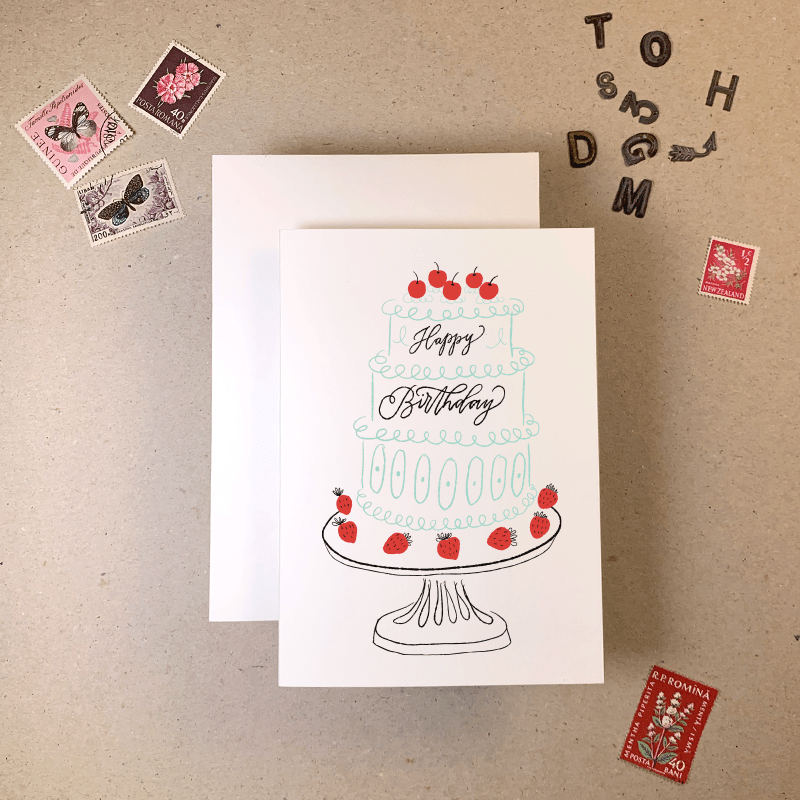 Tiered Cake Birthday Card - DIGS