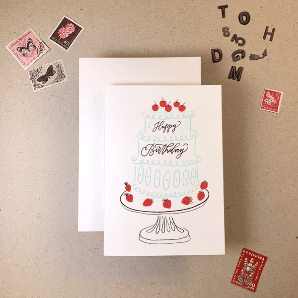 Tiered Cake Birthday Card - DIGS