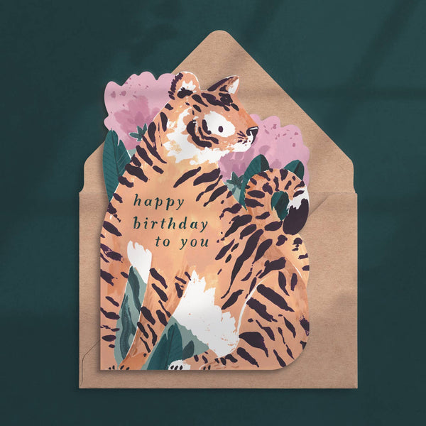 Tiger Birthday Card - DIGS