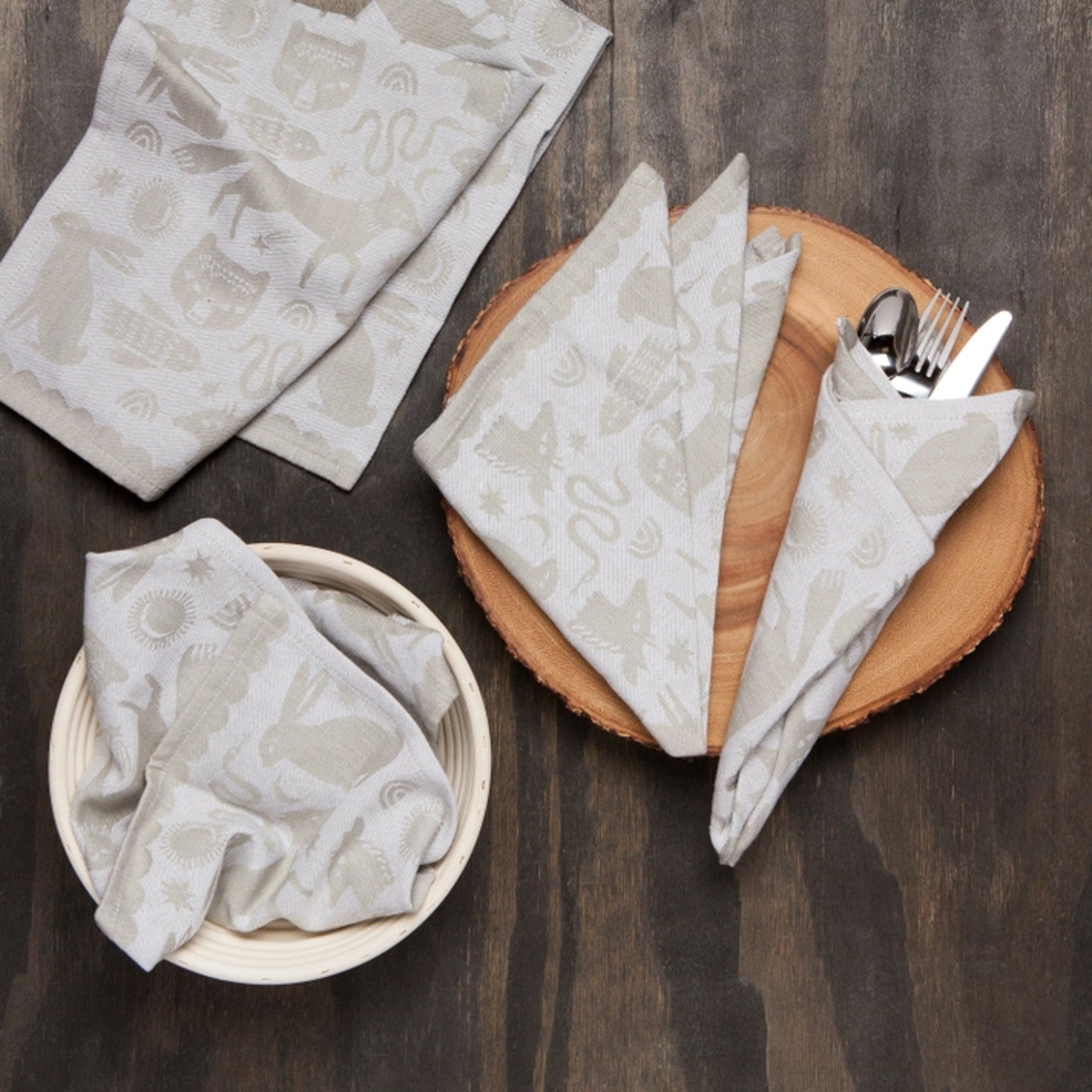 Timber Woven Cotton Napkins, Set/4 - DIGS