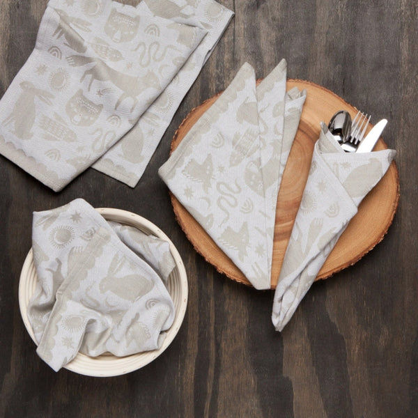 Timber Woven Cotton Napkins, Set/4 - DIGS