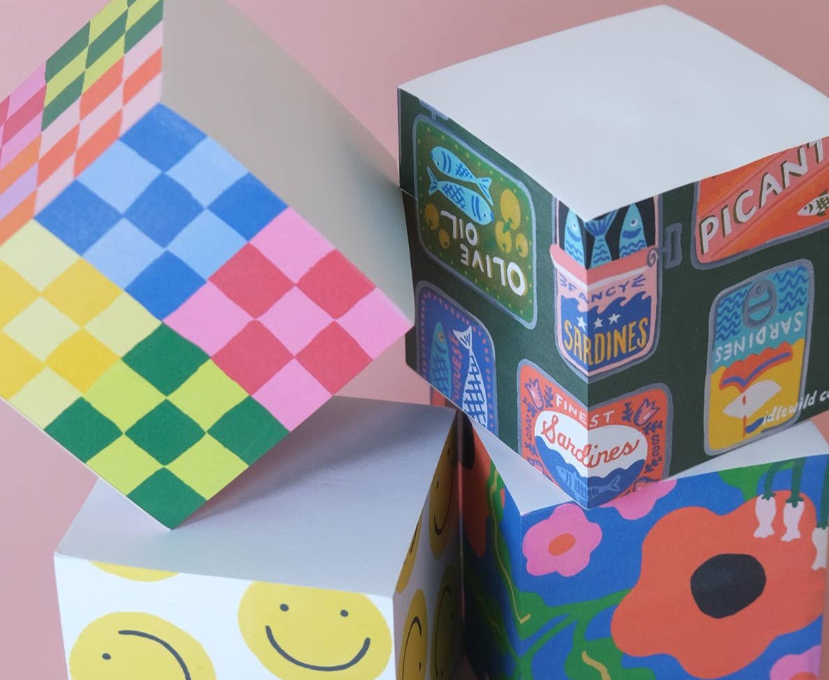 Tinned Fish Sticky Note Cube - DIGS