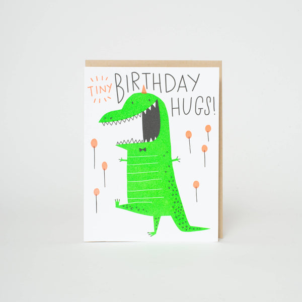 Tiny Hugs Dino Birthday Card - DIGS
