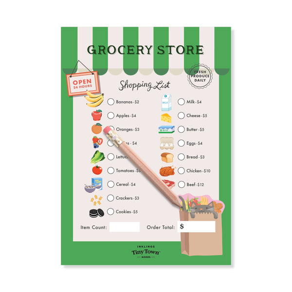 Tiny Town Play Notepad - Grocery Store - DIGS