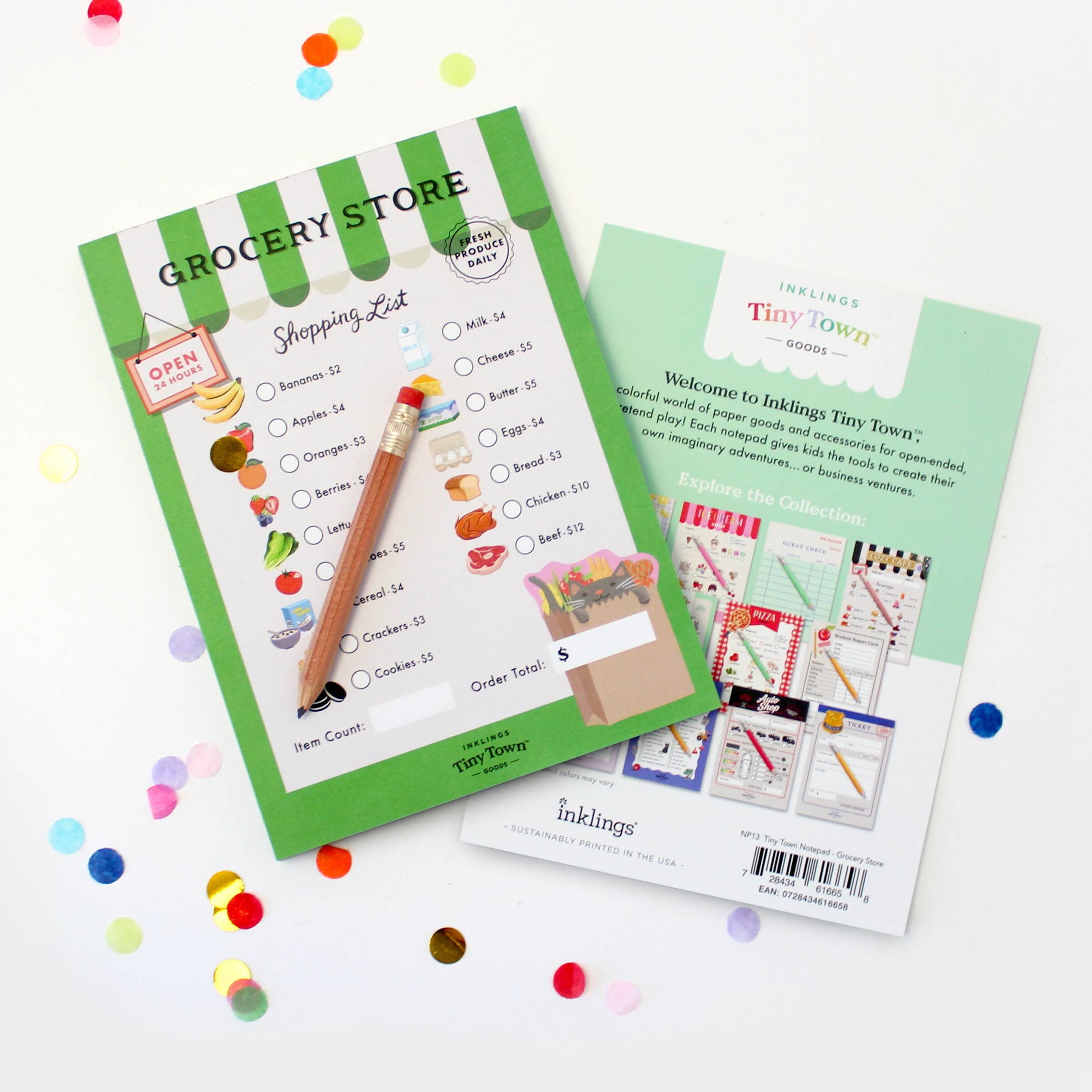 Tiny Town Play Notepad - Grocery Store - DIGS