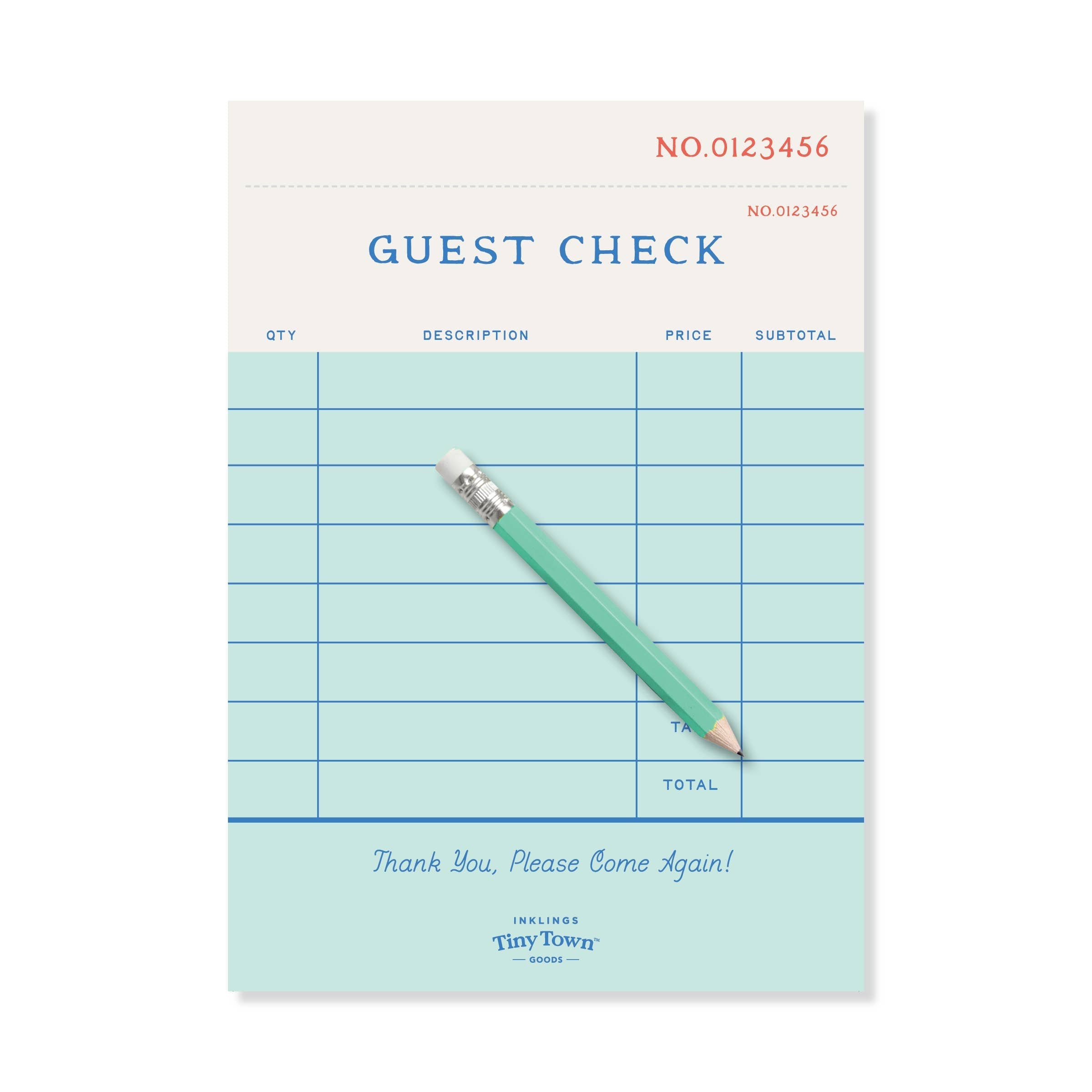 Tiny Town Play Notepad - Guest Check - DIGS