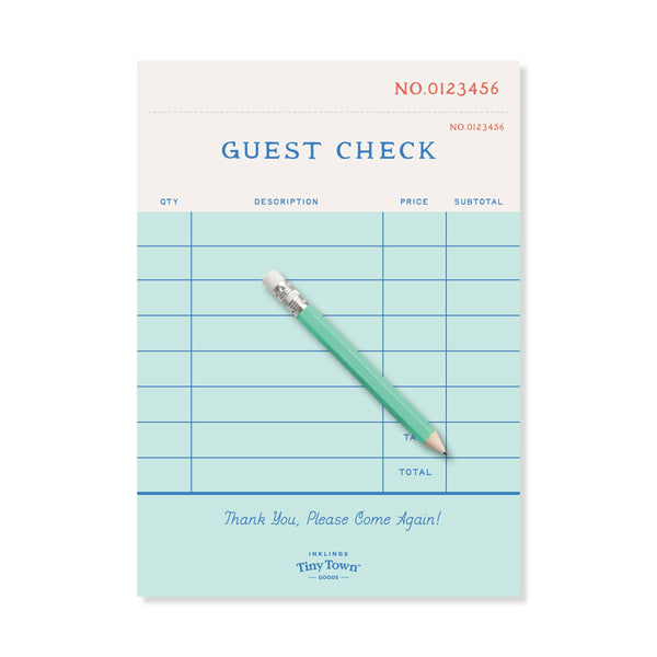 Tiny Town Play Notepad - Guest Check - DIGS