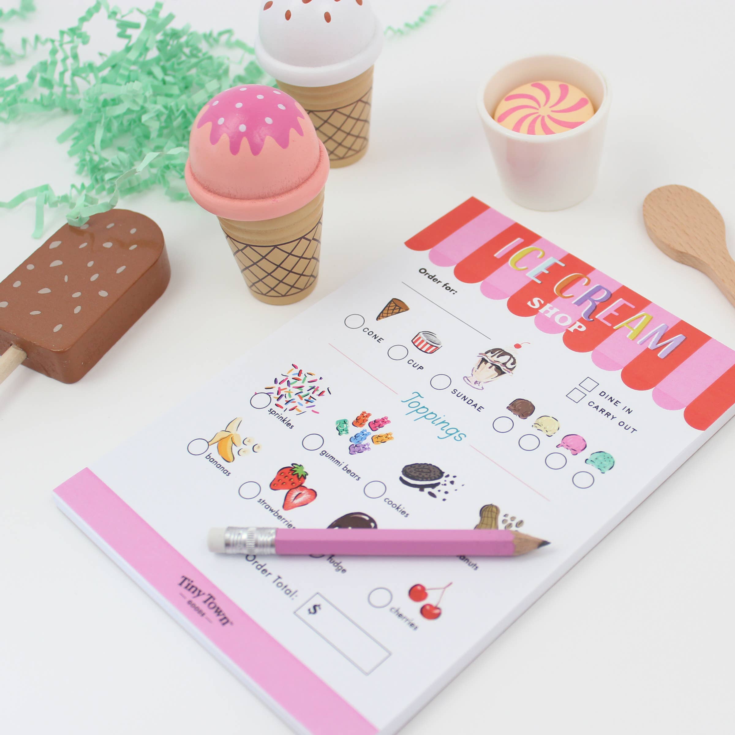 Tiny Town Play Notepad - Ice Cream Shop - DIGS