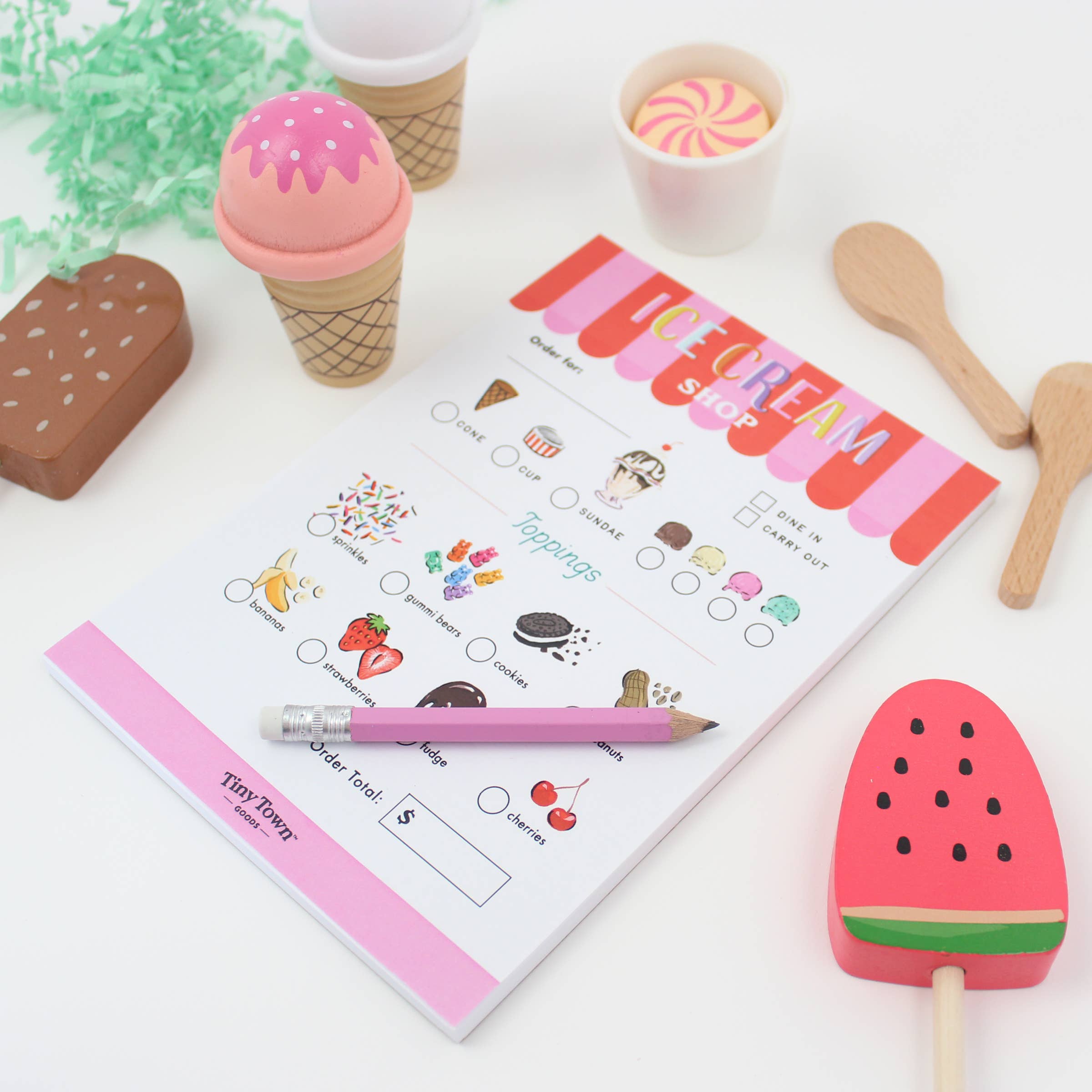 Tiny Town Play Notepad - Ice Cream Shop - DIGS