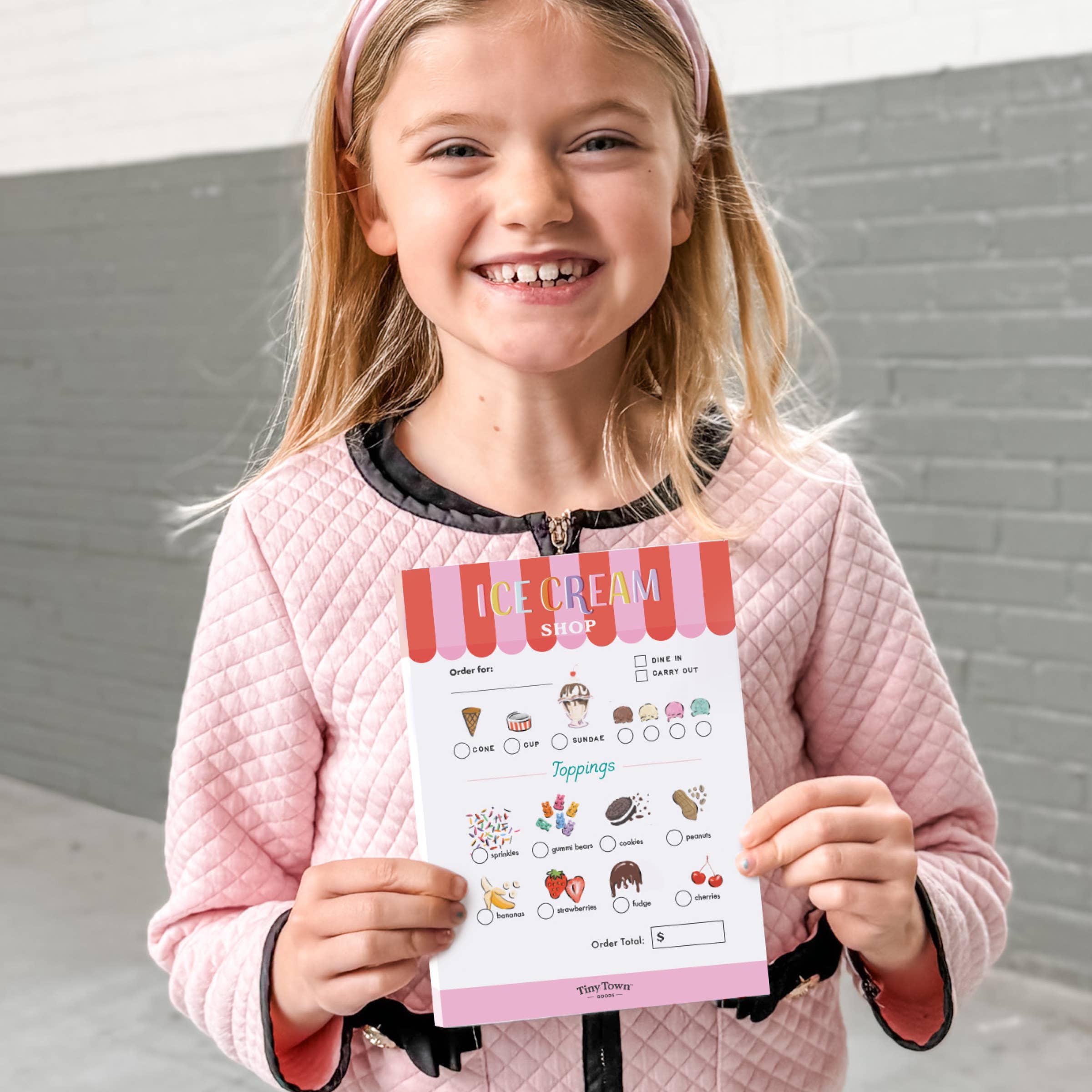 Tiny Town Play Notepad - Ice Cream Shop - DIGS