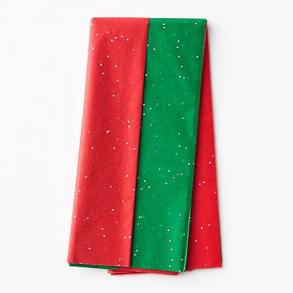 Tissue Paper Dual Pack: Holiday Red & Green Gemstone - DIGS