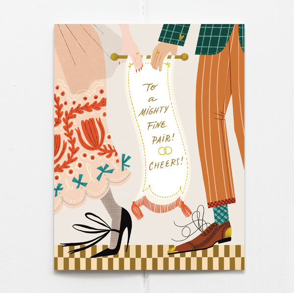 To a Mighty Fine Pair! Cheers! Wedding Card - DIGS