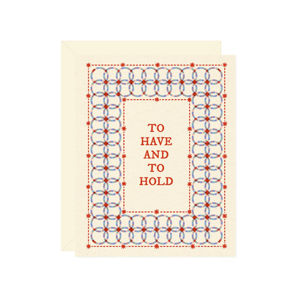 To Have & To Hold Wedding Card - DIGS