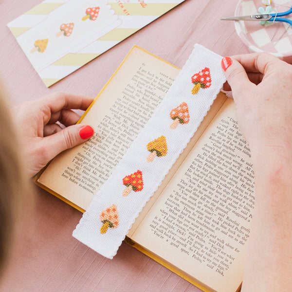 Toadstool Cross Stitch Bookmark Kit - DIGS