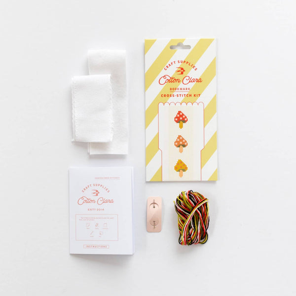 Toadstool Cross Stitch Bookmark Kit - DIGS