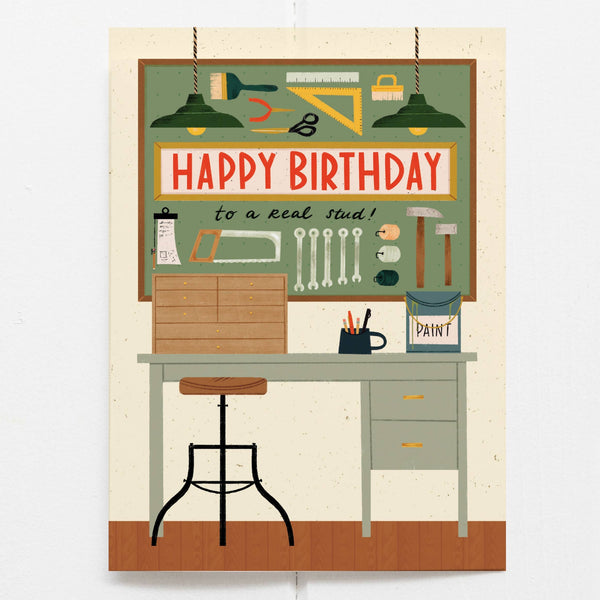 Tools Stud Birthday Card - DIGS