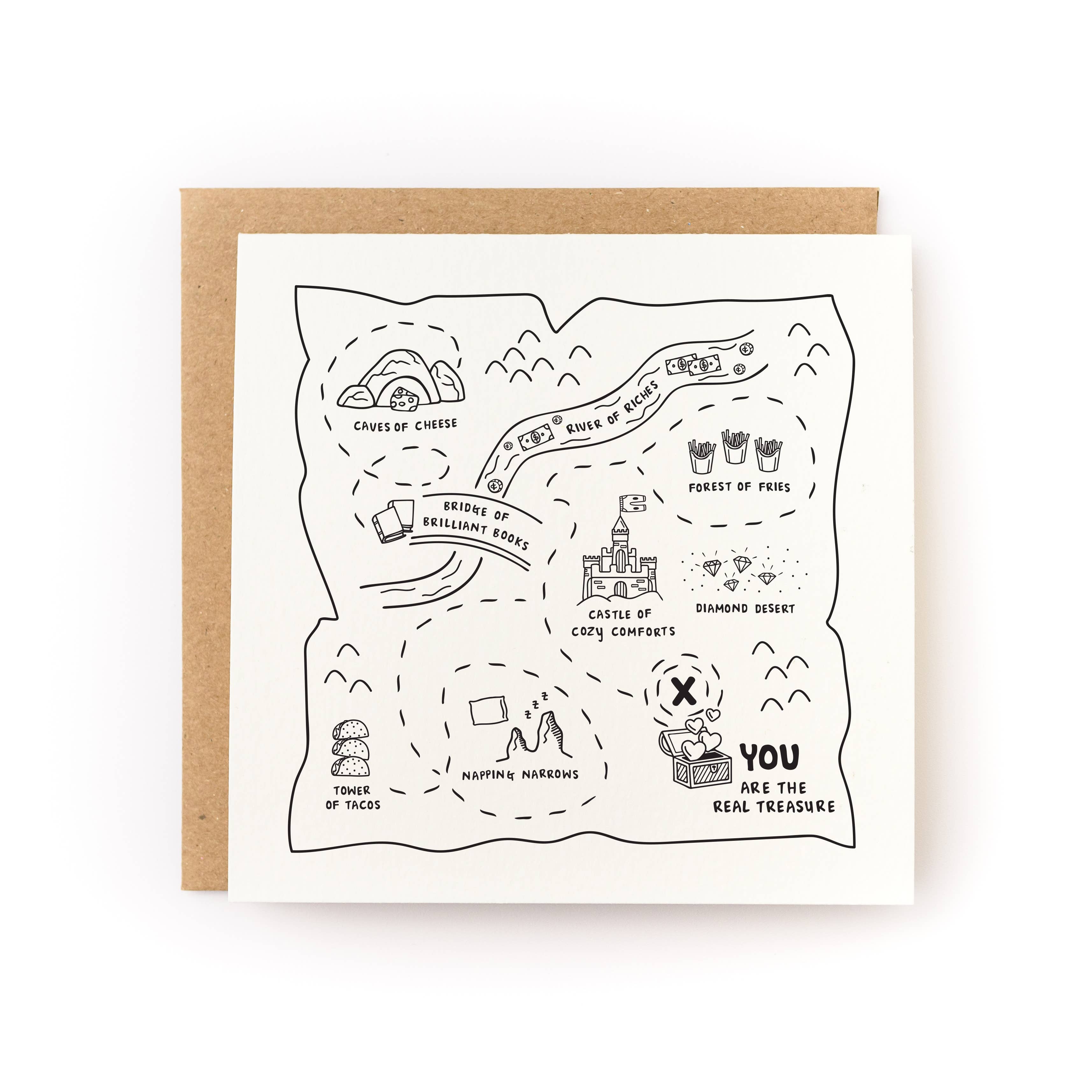 Treasure Map Love Card - DIGS