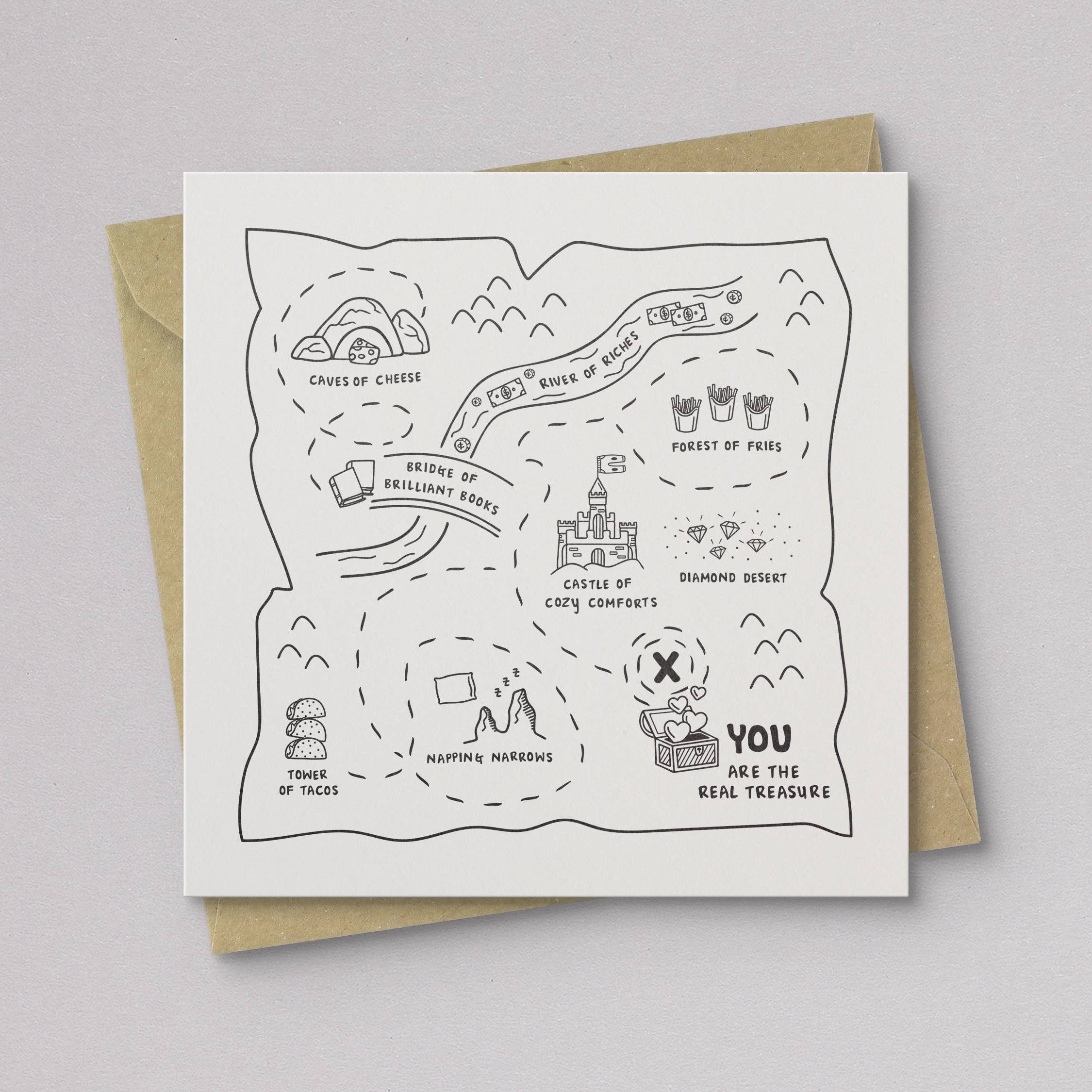 Treasure Map Love Card - DIGS