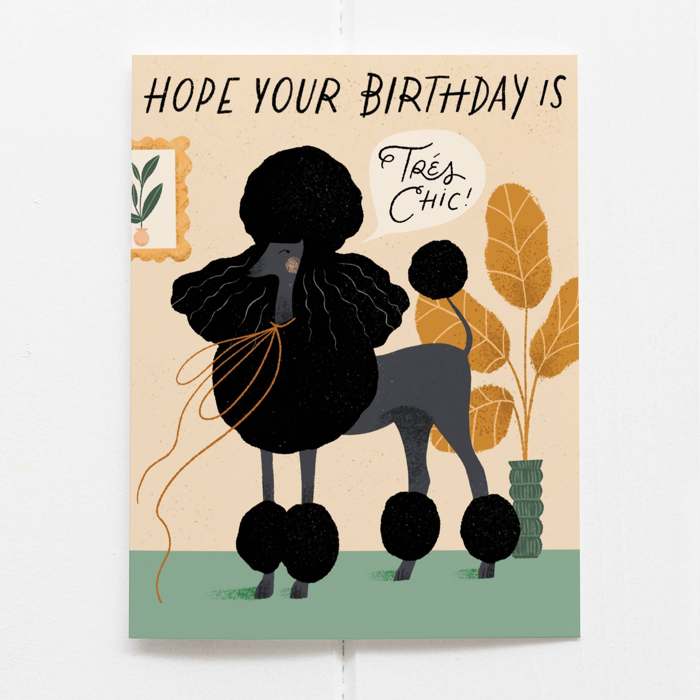 Tres Chic Poodle Birthday Card - DIGS