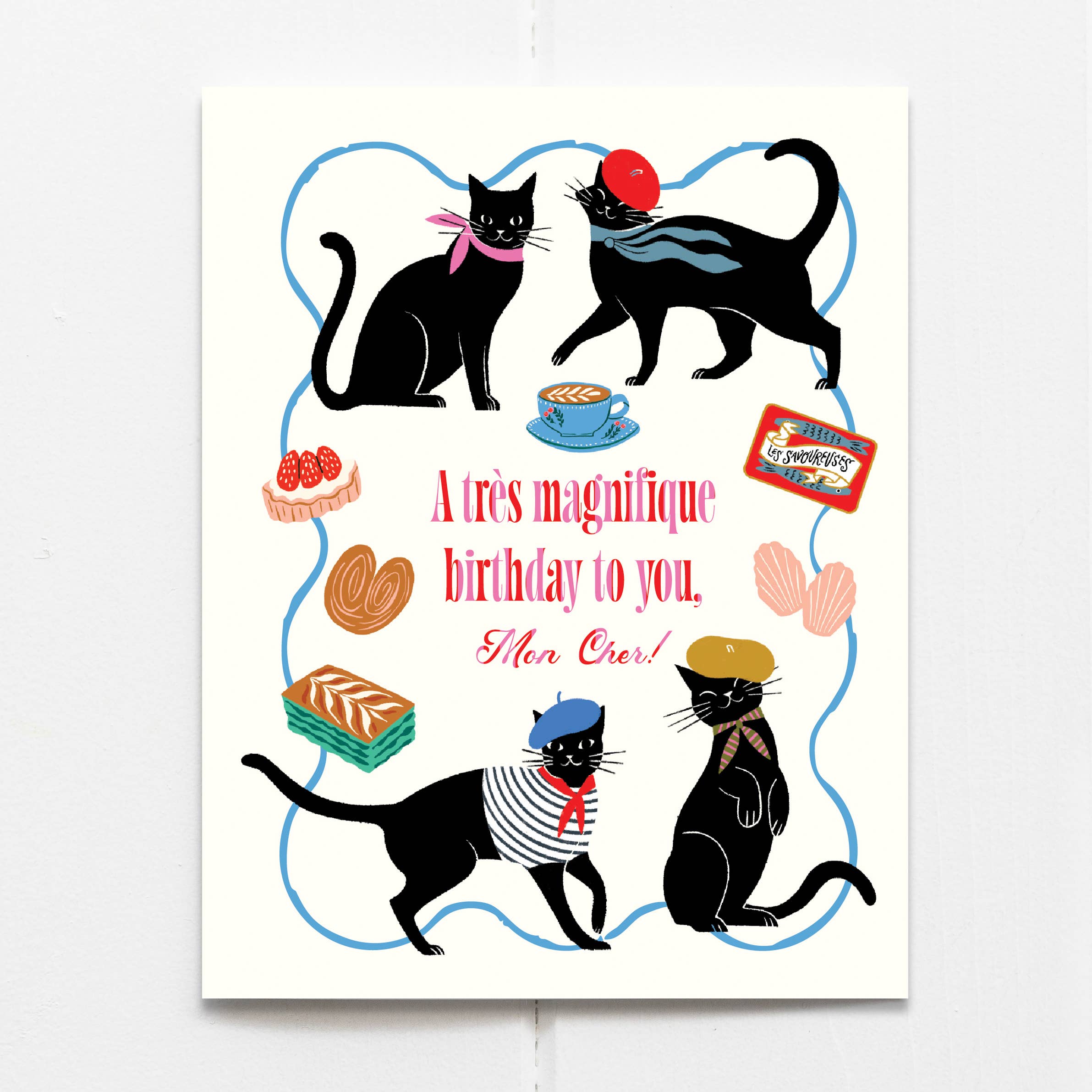 Tres Magnifique Cats Birthday Card - DIGS