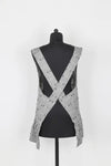 Tuft Pinafore Apron with Ruffle: Slate - DIGS
