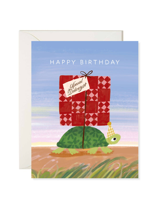 Turtle Delivery Birthday Card - DIGS