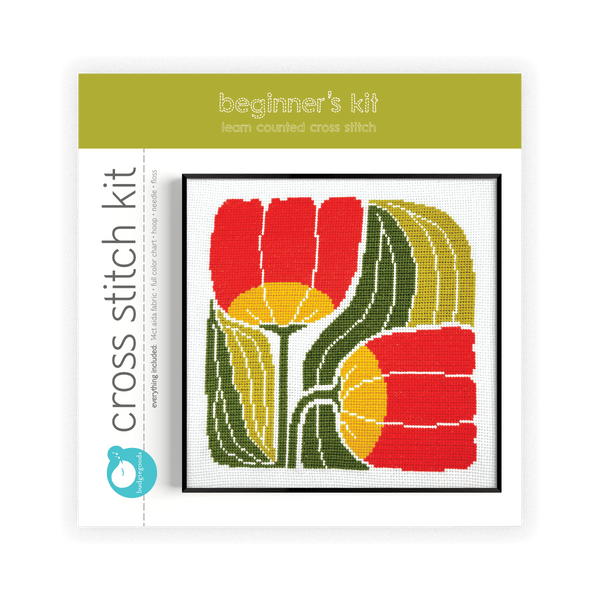 Twin Blooms Cross Stitch Kit  - DIGS