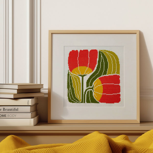 Twin Blooms Cross Stitch Kit  - DIGS