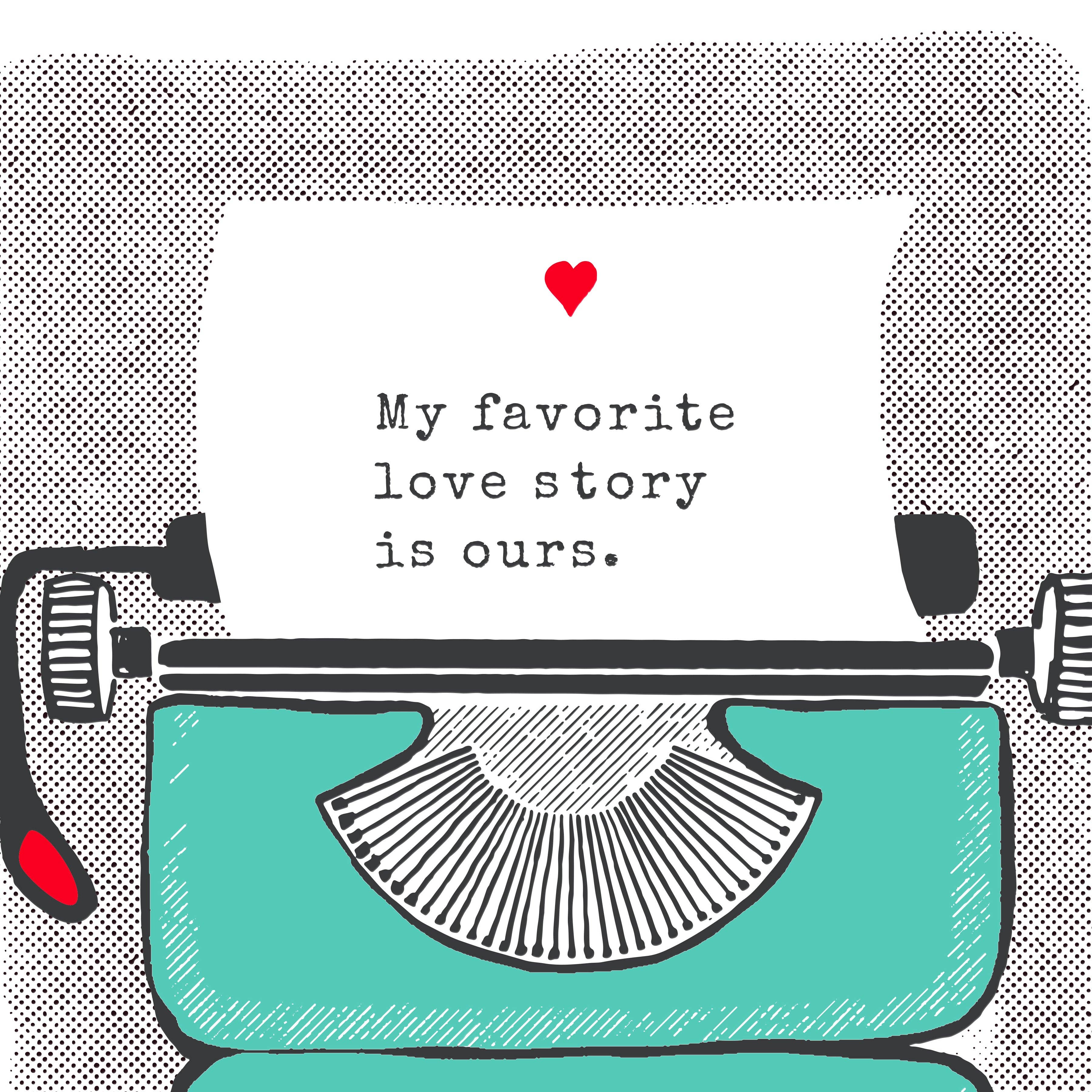Typewriter Anniversary Card - DIGS