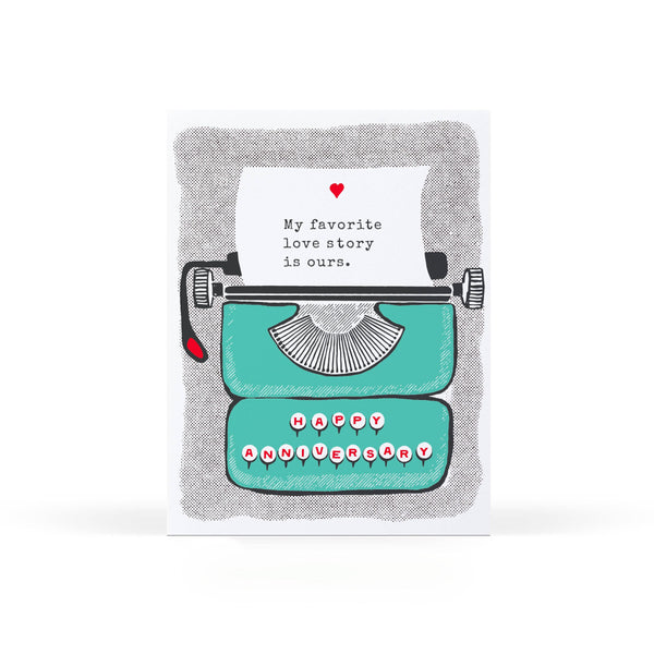 Typewriter Anniversary Card - DIGS