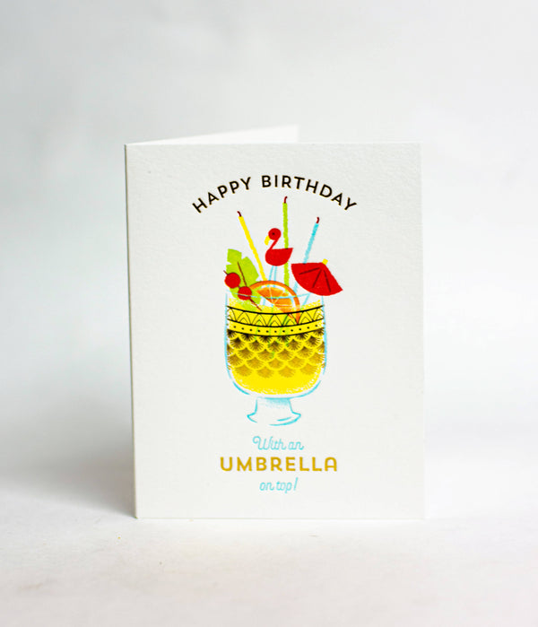 Umbrella on Top Birthday Card - DIGS