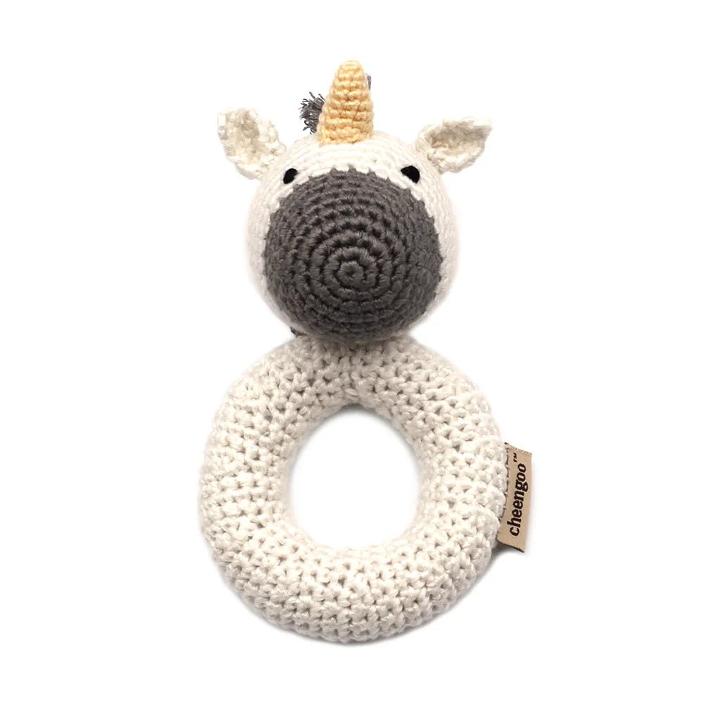 Unicorn Crocheted Ring Rattle - DIGS