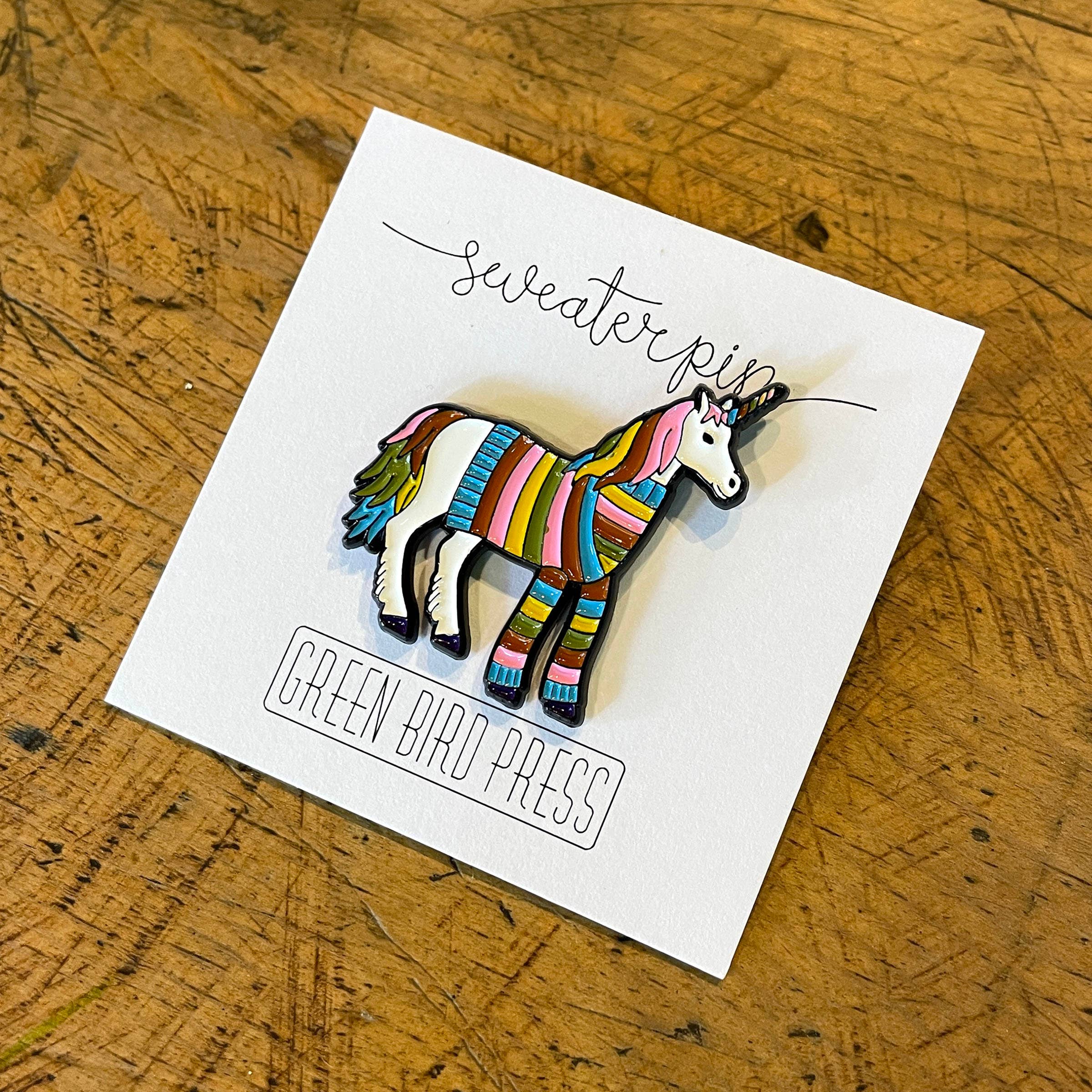 Unicorn Sweater Enamel Pin - DIGS