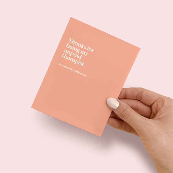 Unpaid Therapist Thank You Card - DIGS