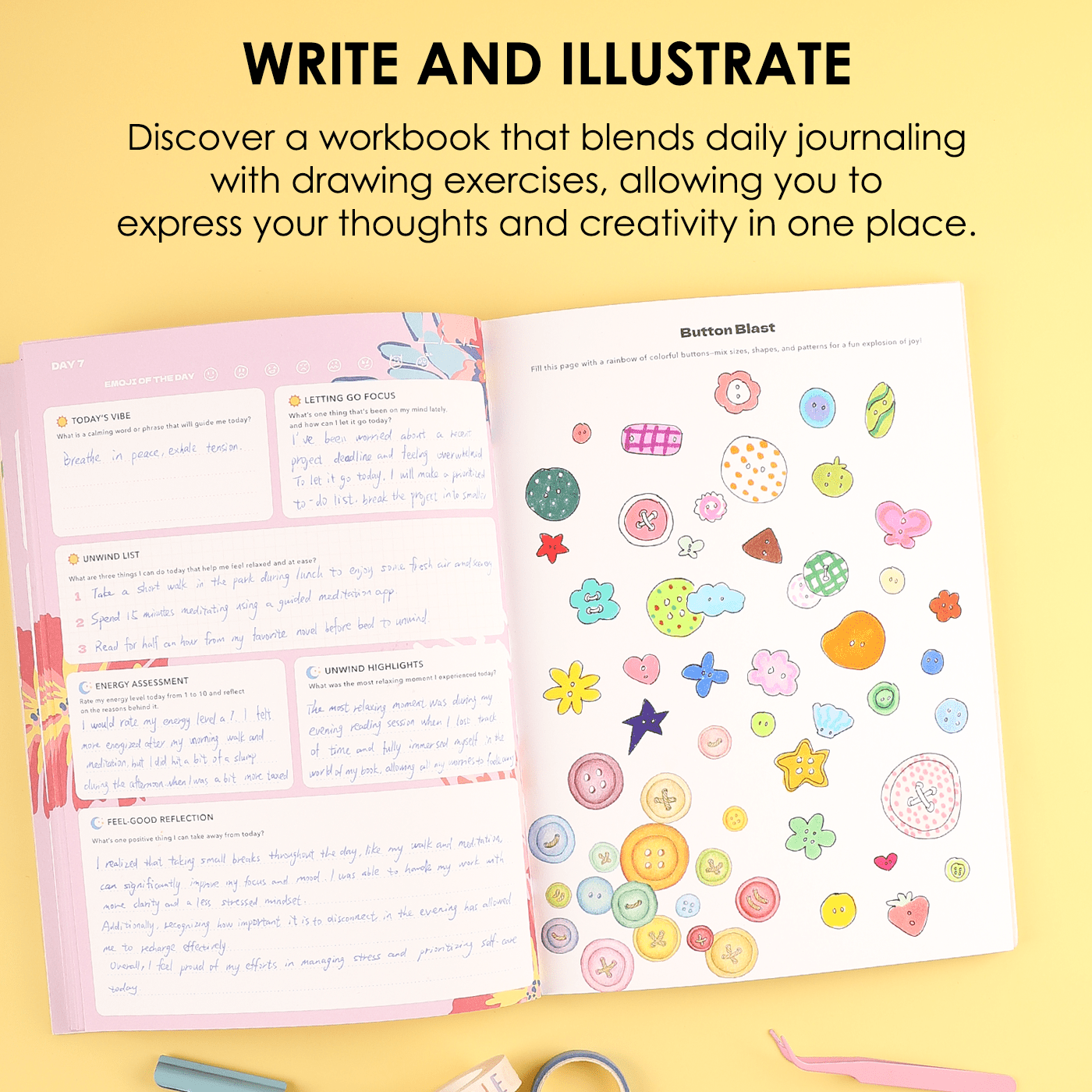 Unwind Every Day Self Care Art Workbook - DIGS