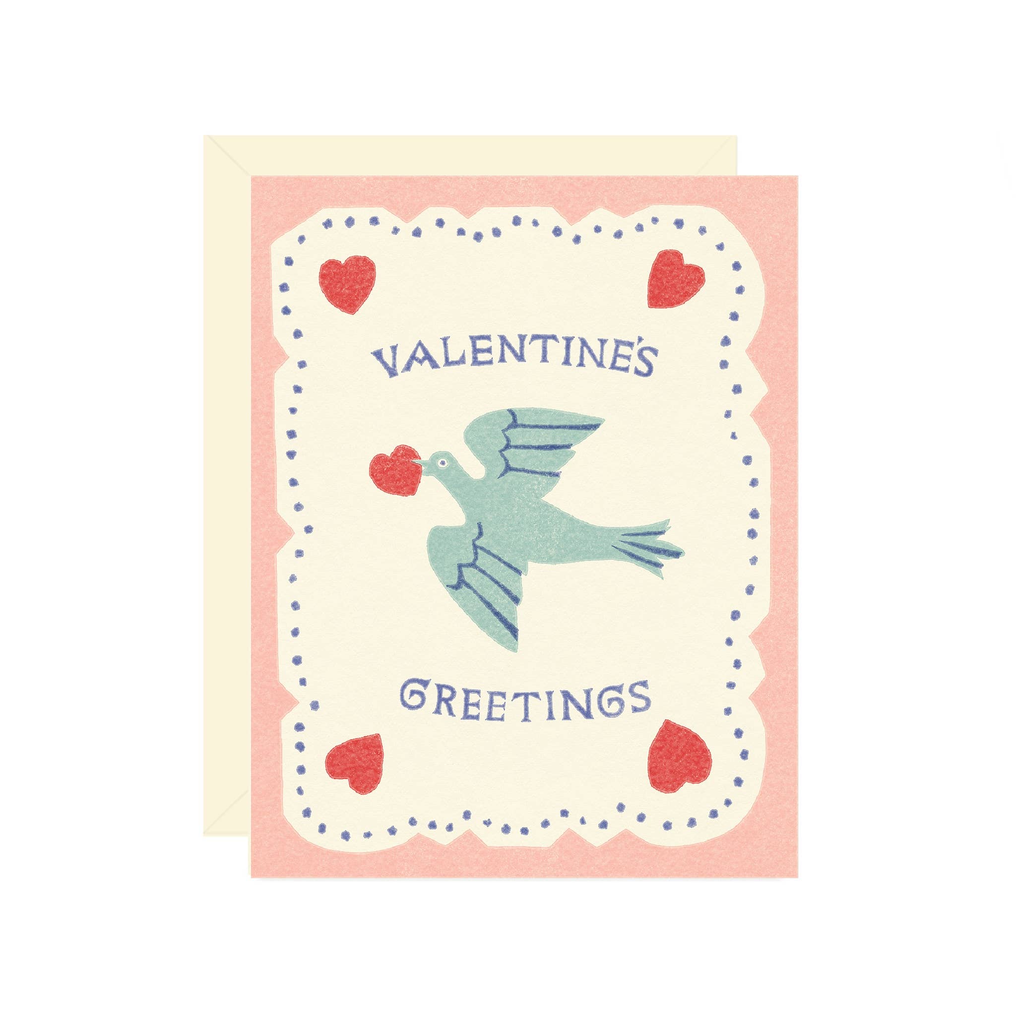 Valentine's Bird Greeting Greeting Card - DIGS