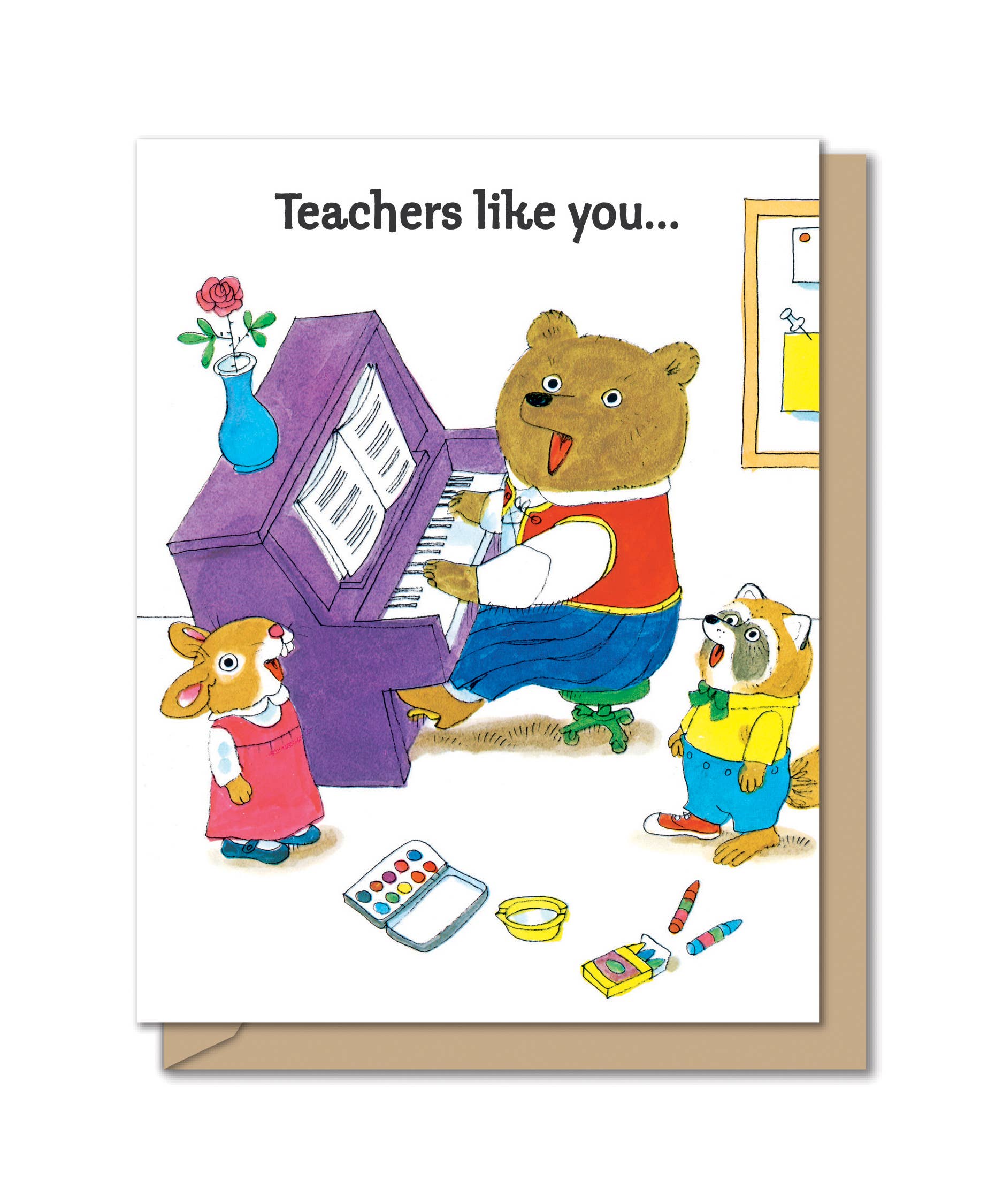 Very Best Teacher Tri - fold Card - DIGS