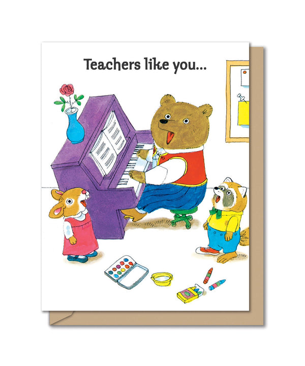 Very Best Teacher Tri - fold Card - DIGS