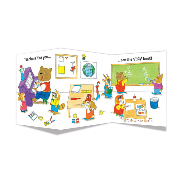 Very Best Teacher Tri - fold Card - DIGS