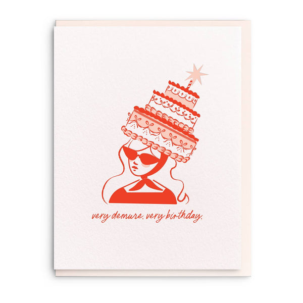 Very Demure Birthday Letterpress Card - DIGS
