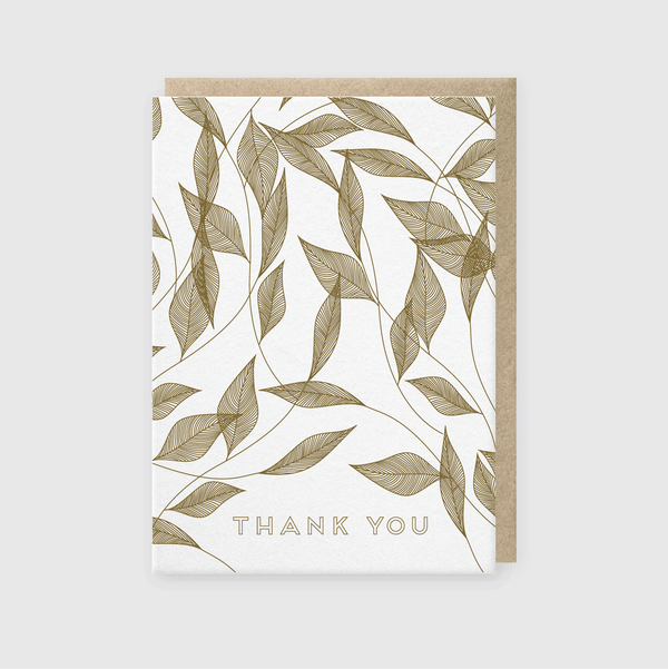 Vine Leaves Thank You Card - DIGS