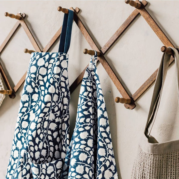 Vinebloom Block Print Apron - DIGS