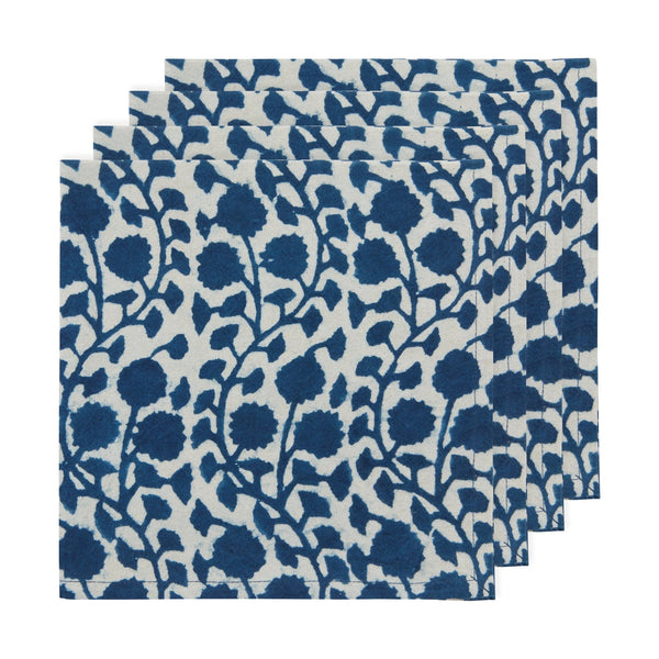 Vinebloom Block Print Napkins Set of 4 - DIGS