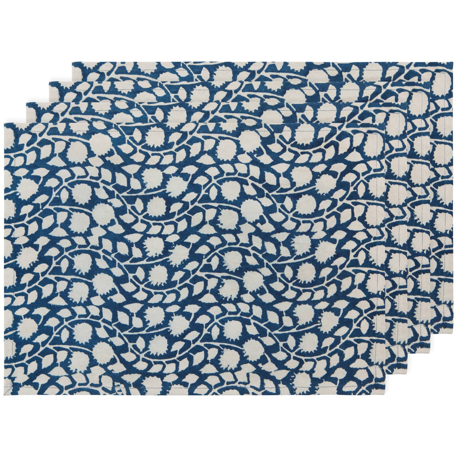 Vinebloom Block Print Placemats Set of 4 - DIGS