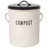 Vintage Ivory Steel Compost Bin - DIGS