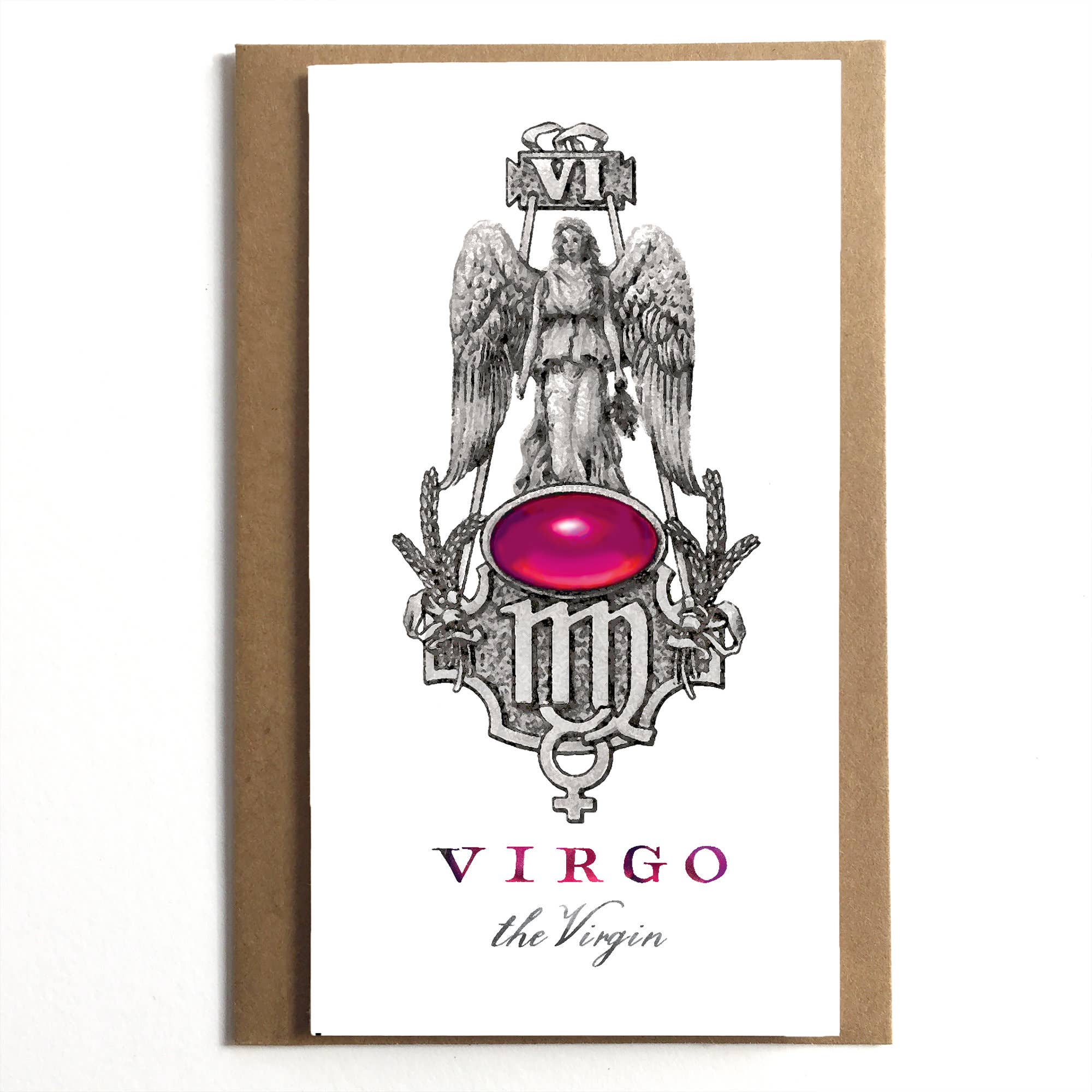 Virgo the Virgin Zodiac Card - DIGS